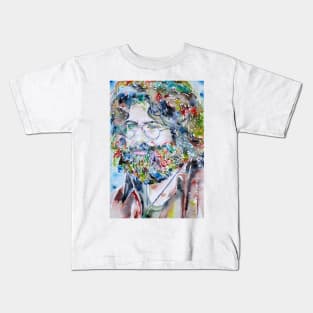 JERRY GARCIA watercolor portrait .2 Kids T-Shirt